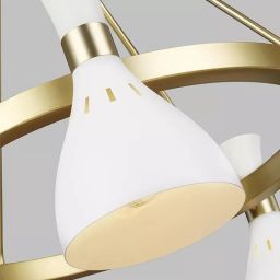 Elstead Lighting Joan lampa wisząca 5x60 W biały mat/oksydowany mosiądz FE-JOAN5-MW