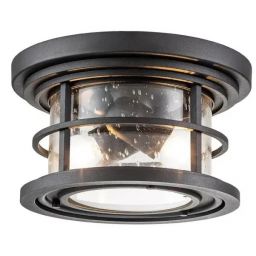 Elstead Lighting Lighthouse plafon zewnętrzny 2x60 W teksturowana czerń FE-LIGHTHOUSE-F-BLK
