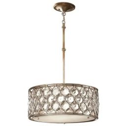 Elstead Lighting Lucia lampa wisząca 3x60 W oksydowane srebro FE-LUCIA-B