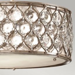 Elstead Lighting Lucia lampa wisząca 3x60 W oksydowane srebro FE-LUCIA-B
