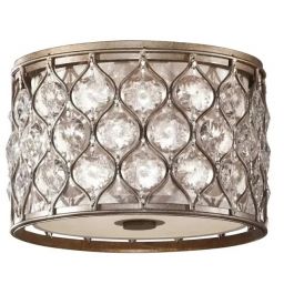 Elstead Lighting Lucia plafon 2x60 W oksydowane srebro FE-LUCIA-F