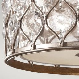 Elstead Lighting Lucia plafon 2x60 W oksydowane srebro FE-LUCIA-F