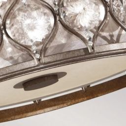 Elstead Lighting Lucia plafon 2x60 W oksydowane srebro FE-LUCIA-F