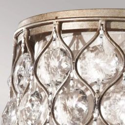 Elstead Lighting Lucia plafon 2x60 W oksydowane srebro FE-LUCIA-F