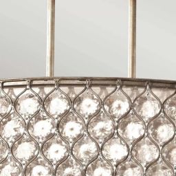 Elstead Lighting Lucia lampa wisząca 3x60 W oksydowane srebro FE-LUCIA-P-A