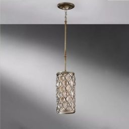 Elstead Lighting Lucia lampa wisząca 1x60 W oksydowane srebro FE-LUCIA-P-D