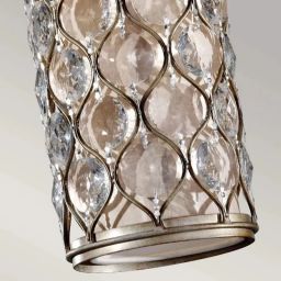 Elstead Lighting Lucia lampa wisząca 1x60 W oksydowane srebro FE-LUCIA-P-D