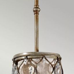 Elstead Lighting Lucia lampa wisząca 1x60 W oksydowane srebro FE-LUCIA-P-D
