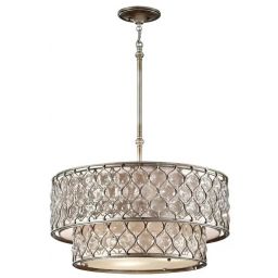 Elstead Lighting Lucia lampa wisząca 6x60 W oksydowane srebro FE-LUCIA-P-E-2TR
