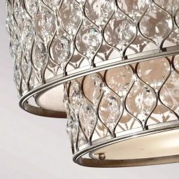 Elstead Lighting Lucia lampa wisząca 6x60 W oksydowane srebro FE-LUCIA-P-E-2TR