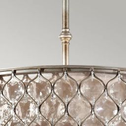 Elstead Lighting Lucia lampa wisząca 6x60 W oksydowane srebro FE-LUCIA-P-E-2TR