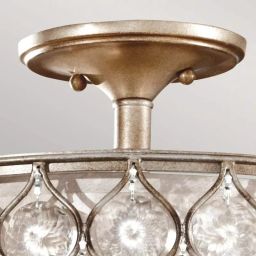 Elstead Lighting Lucia lampa podsufitowa 3x60 W oksydowane srebro FE-LUCIA-SF
