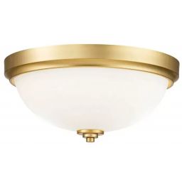 Elstead Lighting Malibu plafon 2x60 W szczotkowany mosiądz FE-MALIBU-F-BATH-BB