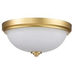 Elstead Lighting Malibu plafon 2x60 W szczotkowany mosiądz FE-MALIBU-F-BATH-BB