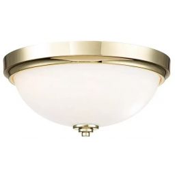 Elstead Lighting Malibu plafon 2x60 W polerowany mosiądz FE-MALIBU-F-BATH-PB