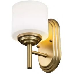 Elstead Lighting Malibu kinkiet 1x3 W szczotkowany mosiądz FE-MALIBU1-BATH-BB