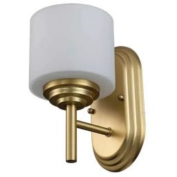 Elstead Lighting Malibu kinkiet 1x3 W szczotkowany mosiądz FE-MALIBU1-BATH-BB