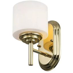 Elstead Lighting Malibu kinkiet 1x3 W polerowany mosiądz FE-MALIBU1-BATH-PB