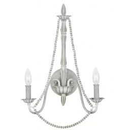 Elstead Lighting Maryville kinkiet 2x60 W przecierany szary FE-MARYVILLE2