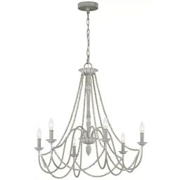 Elstead Lighting Maryville lampa wisząca 6x60 W przecierany szary FE-MARYVILLE6