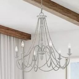 Elstead Lighting Maryville lampa wisząca 6x60 W przecierany szary FE-MARYVILLE6