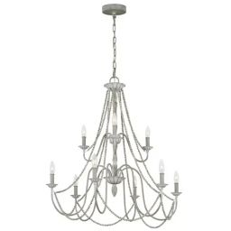 Elstead Lighting Maryville lampa wisząca 9x60 W przecierany szary FE-MARYVILLE9
