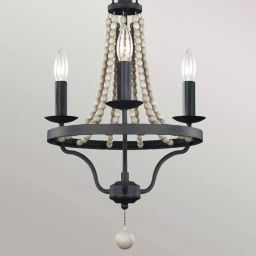 Elstead Lighting Nori lampa wisząca 3x40 W ciemny postarzany cynk/drewno FE-NORI3-DWZ