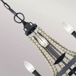 Elstead Lighting Nori lampa wisząca 3x40 W ciemny postarzany cynk/drewno FE-NORI3-DWZ