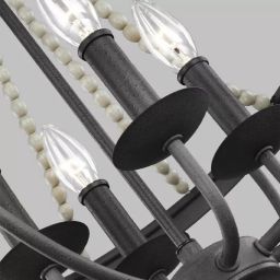 Elstead Lighting Nori lampa wisząca 4x40 W ciemny postarzany cynk/drewno FE-NORI4-DWZ