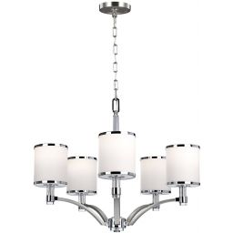 Elstead Lighting Prospect Park lampa wisząca 5x60 W chrom-nikiel satynowy FE-PROSPECT-PARK5