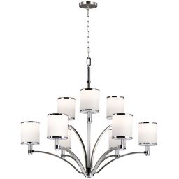 Elstead Lighting Prospect Park lampa wisząca 9x60 W chrom-nikiel satynowy FE-PROSPECT-PARK9