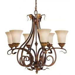 Elstead Lighting Sonoma Valley lampa wisząca 6x60 W szylkretowa FE-SONOMAVALLEY6