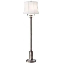 Elstead Lighting Stateroom lampa stojąca 2x60 W biała-antyczny nikiel FE-STATEROOM-FL-AN