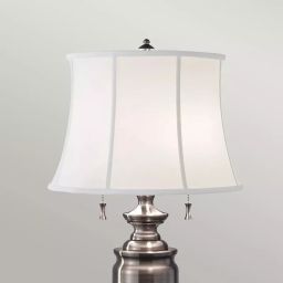 Elstead Lighting Stateroom lampa stołowa 2x60 W biała-antyczny nikiel FE-STATEROOM-TL-AN