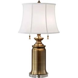 Elstead Lighting Stateroom lampa stołowa 2x60 W biała-mosiądz FE-STATEROOM-TL-BB