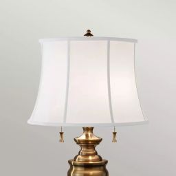 Elstead Lighting Stateroom lampa stołowa 2x60 W biała-mosiądz FE-STATEROOM-TL-BB