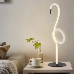 Elstead Lighting Flamingo lampa stołowa 1x6 W biała FLAMINGO-TL-WHT
