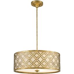 Elstead Lighting Arabella lampa wisząca 3x60 W postarzane złoto GN-ARABELLA-P-L