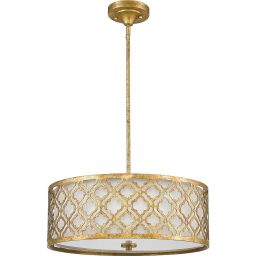 Elstead Lighting Arabella lampa wisząca 3x60 W postarzane złoto GN-ARABELLA-P-L