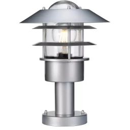 Elstead Lighting Helsingor lampa stojąca zewnętrzna 1x60 W srebrna HELSINGOR-PED