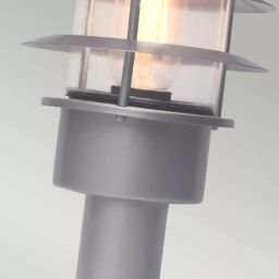 Elstead Lighting Helsingor lampa stojąca zewnętrzna 1x60 W srebrna HELSINGOR-PED