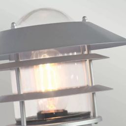 Elstead Lighting Helsingor kinkiet zewnętrzny 1x60 W z czujnikiem ruchu srebrny HELSINGOR-PIR
