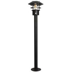 Elstead Lighting Helsingor lampa stojąca zewnętrzna 1x60 W z czujnikiem ruchu czarna HELSINGOR-PIR-BOL-BK