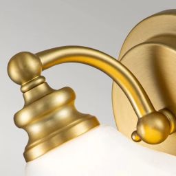Elstead Lighting Ainsley kinkiet 1x3 W szczotkowany mosiądz HK-AINSLEY1-BATH-BB