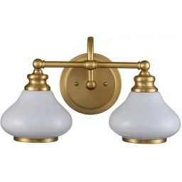 Elstead Lighting Ainsley kinkiet 2x3 W szczotkowany mosiądz HK-AINSLEY2-BATH-BB