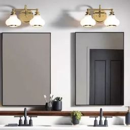 Elstead Lighting Ainsley kinkiet 2x3 W szczotkowany mosiądz HK-AINSLEY2-BATH-BB