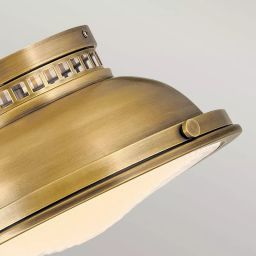 Elstead Lighting Amelia lampa podsufitowa 2x40 W mosiądz HK-AMELIA-F-M-HB