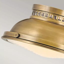 Elstead Lighting Amelia lampa podsufitowa 2x40 W mosiądz HK-AMELIA-F-M-HB