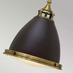 Elstead Lighting Amelia lampa wisząca 1x60 W brązowa HK-AMELIA-P-M-RB