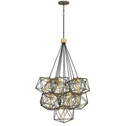 Elstead Lighting Astrid lampa wisząca 11x60 W złota-brązowa HK-ASTRID-11P